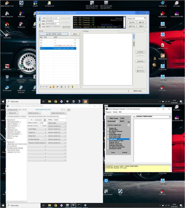 Laptop Diagnostyczny BMW Mini ISTA INPA ENET ICOM Esys K+D Can