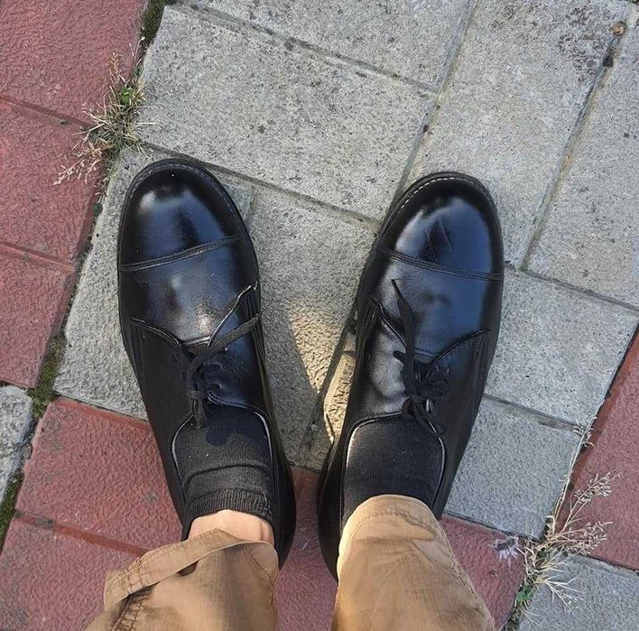 Офицерские полуботинки (туфли) хром, 43 размер. Фабрика "Ленинград".