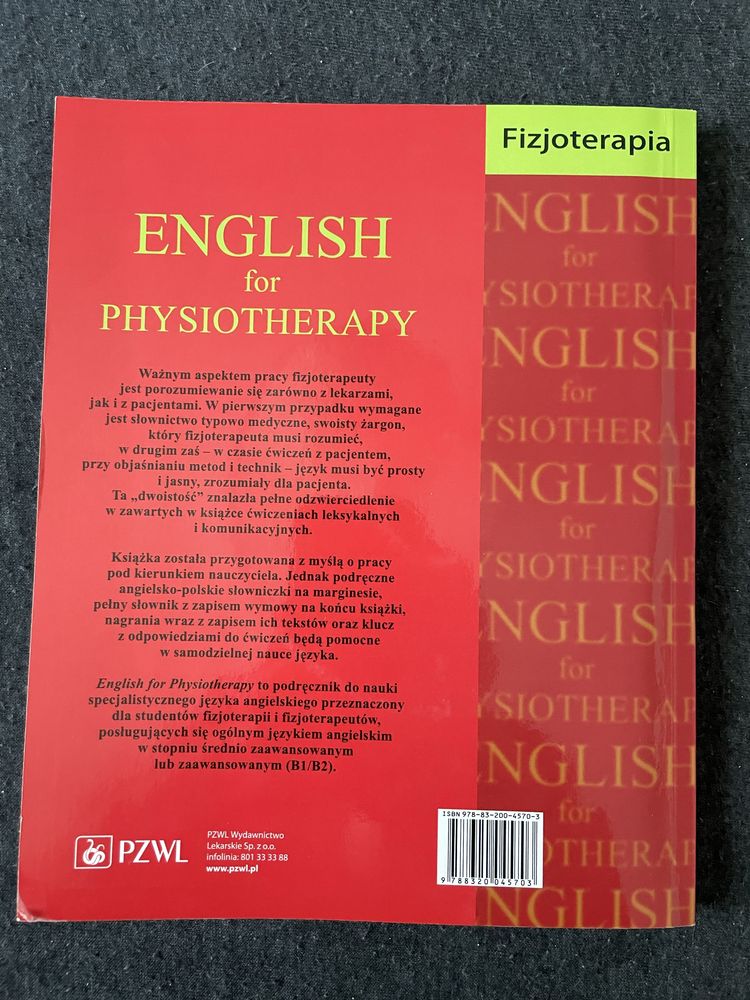 English for Physiotherapy Joanna Ciecierska