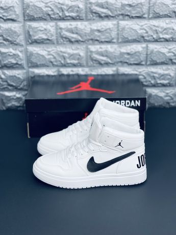 Кроссовки осень Nike Air Jordan White, найк, кожаные мужские кроссовки