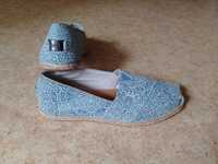 Кожаные эспадрильи TOMS. Качественные босоножки туфли лоферы мокасины.