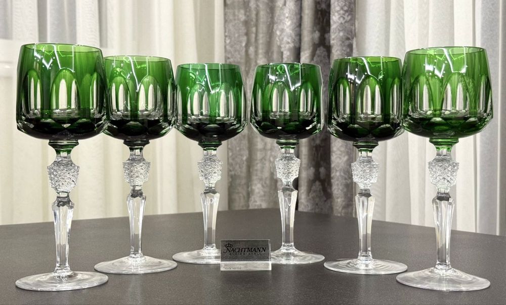 Хрустальные фужеры для вина Nachtmann серия Antika GDR Германия