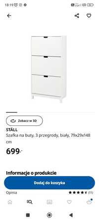 Szafka na buty ikea stall