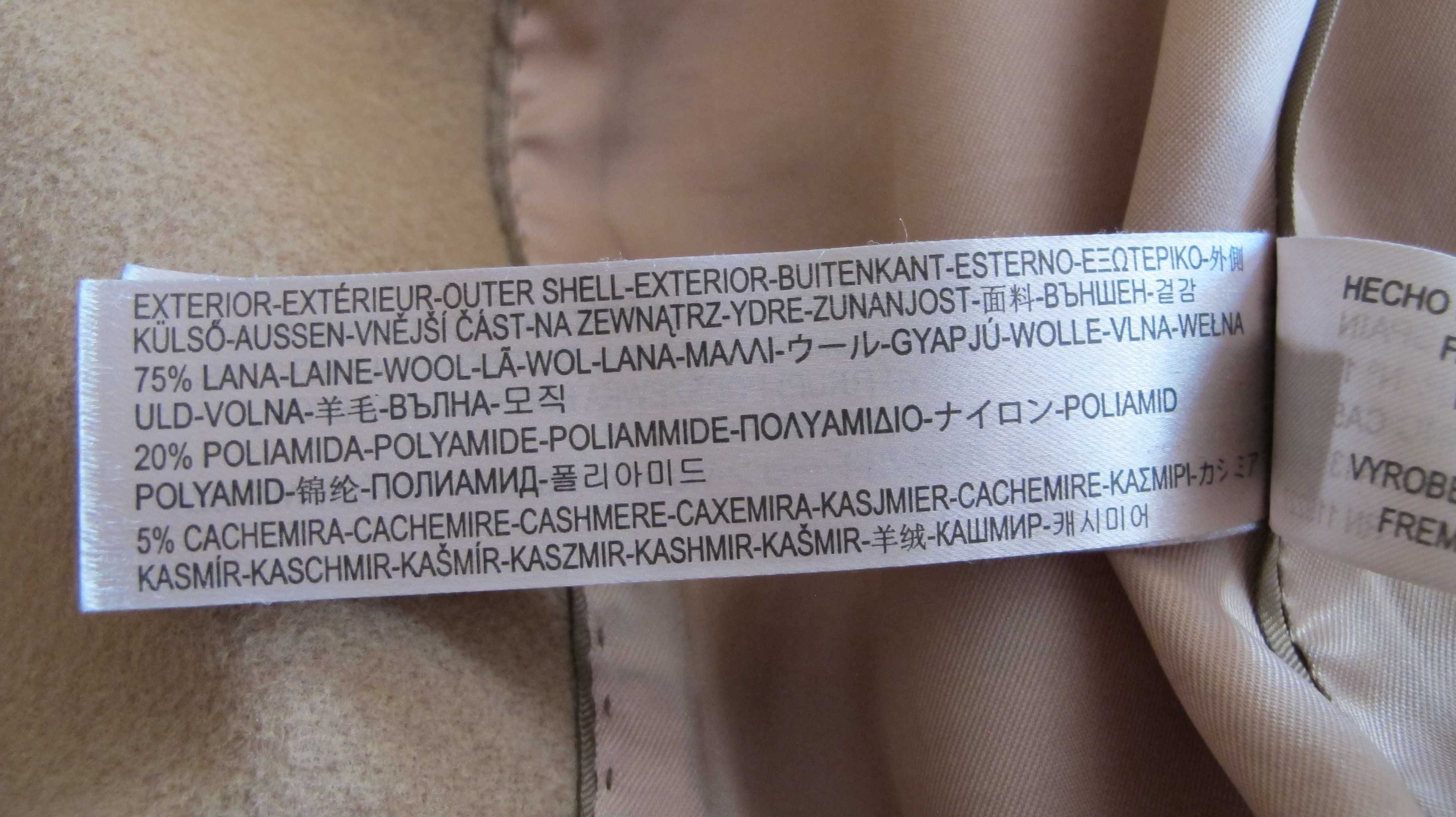 Massimo Dutti wełniany płaszcz