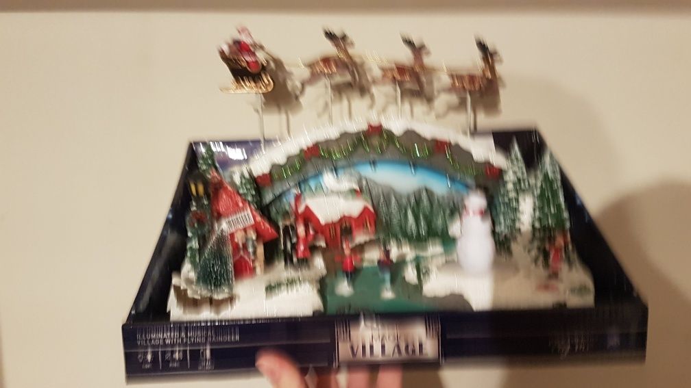 Świąteczna ruchoma wioska renifery Duża magic village