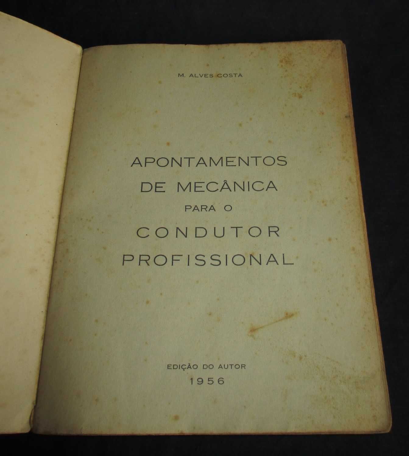 Livro Apontamentos de Mecânica para O Condutor Profissional 1956