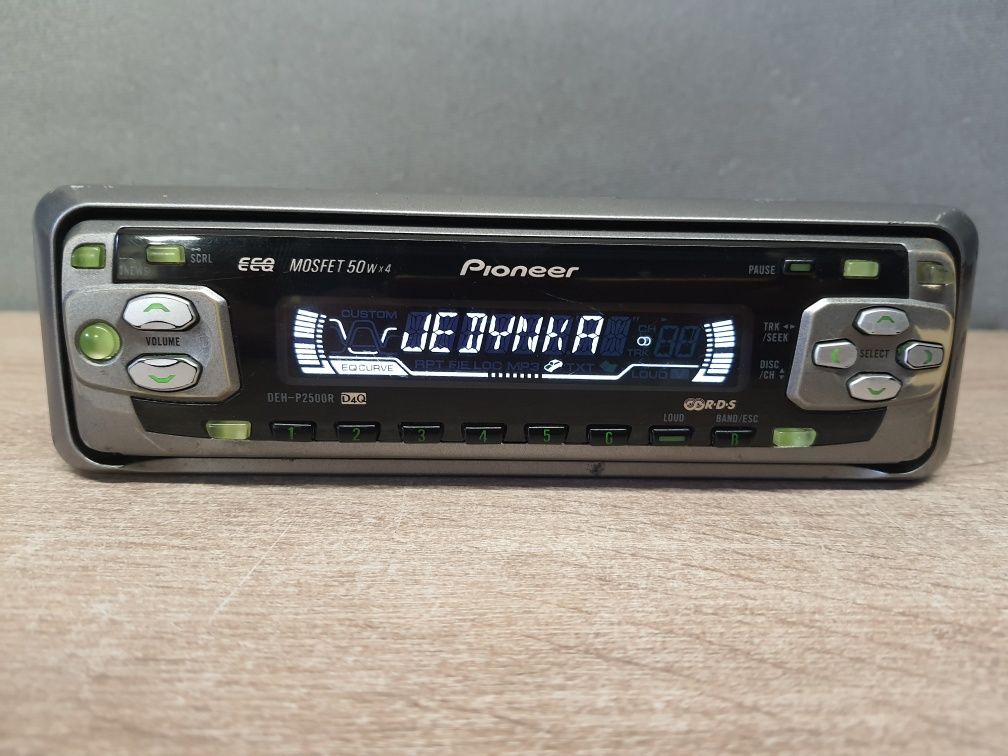 Radio samochodowe Pioneer z CD  RDS / RCA DEH-2500R Kol. zielony