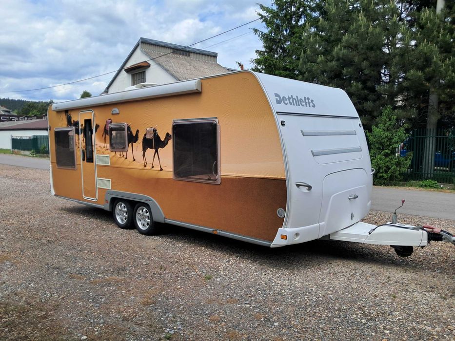 dethleffs  beduin  2 osiowa duża przyczepa  zamiana