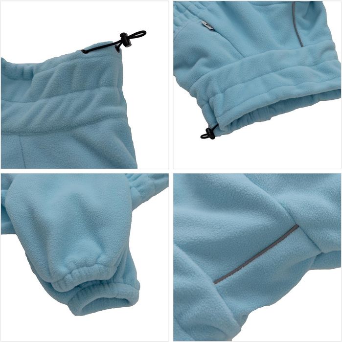 Kurtka Ubranko dla Psa Kamizelka Polarowa Ciepła na Zimę Niebieska M