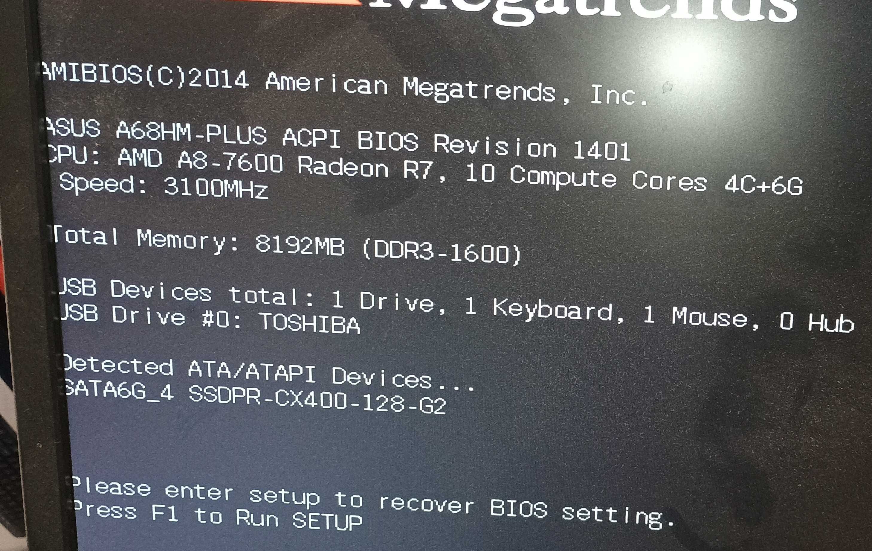 Офісний ПК AMD A8-7600 3.8 GHz 8 gb ddr3 128 gb ssd