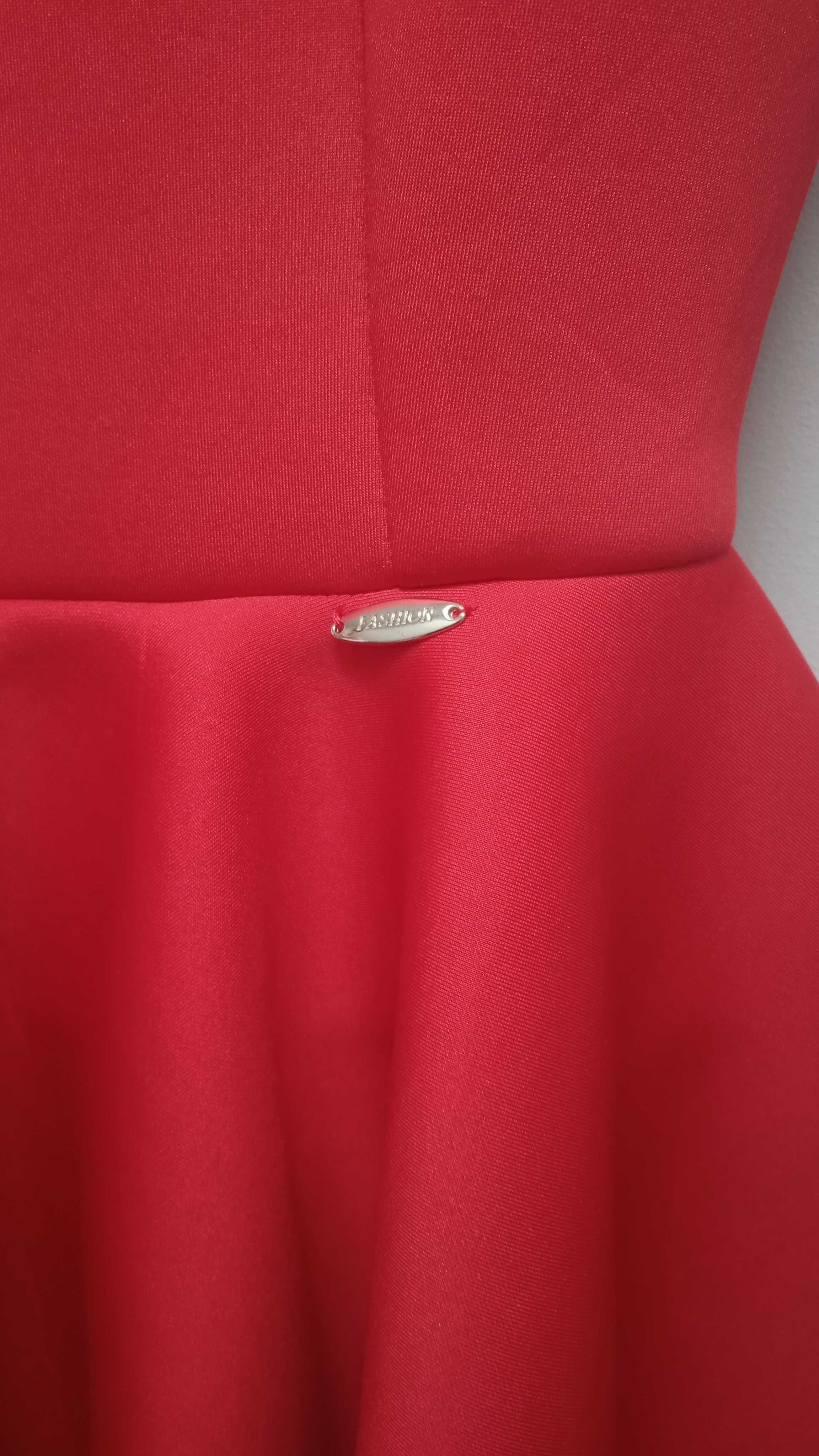 Czerwona sukienka Bicotone na wesele rozm. M (38)