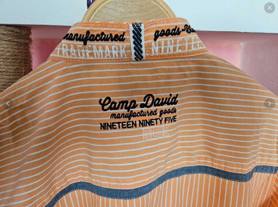 Unikatowy! Jedyny taki „Design” Kultowa Koszula „ Camp David ” r.(M/L)