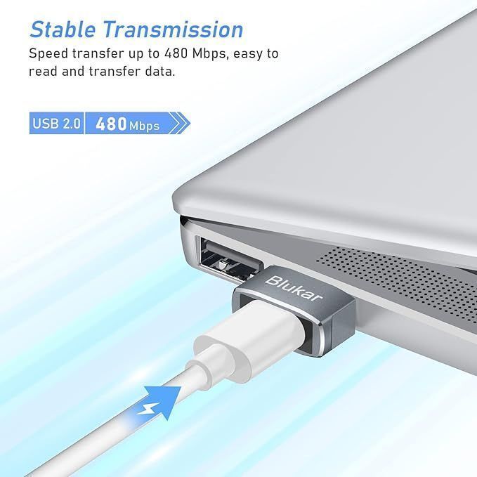 Blukar 3X Adapter Usb C Do Usb A – Szybkie Ładowanie I Dane 480 Mbps