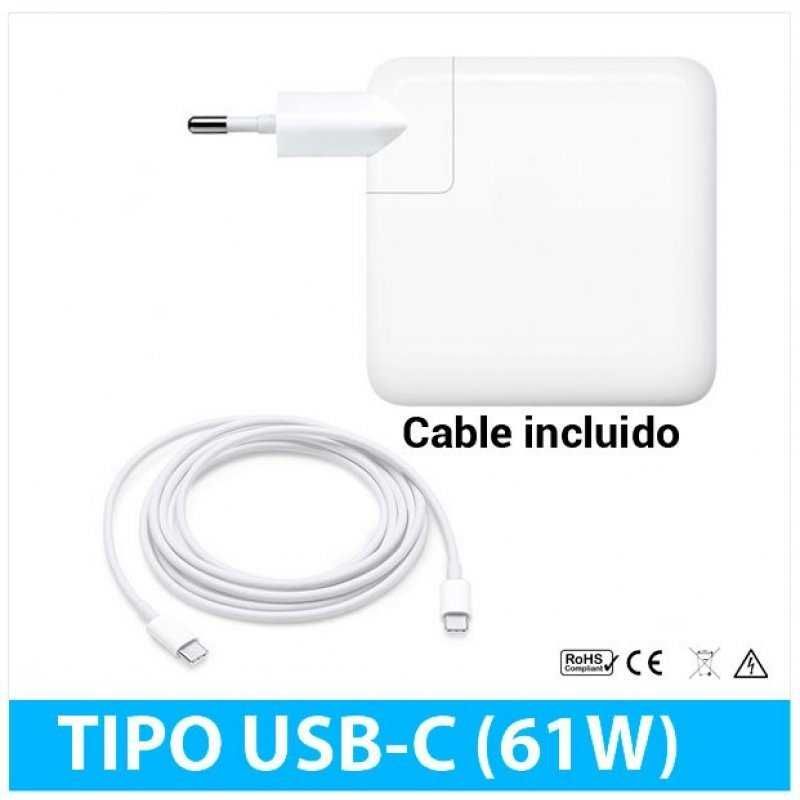 Carregador Apple 13″ A1706 A1708 Compativel USB-C 61W c/ cabo Usb-C