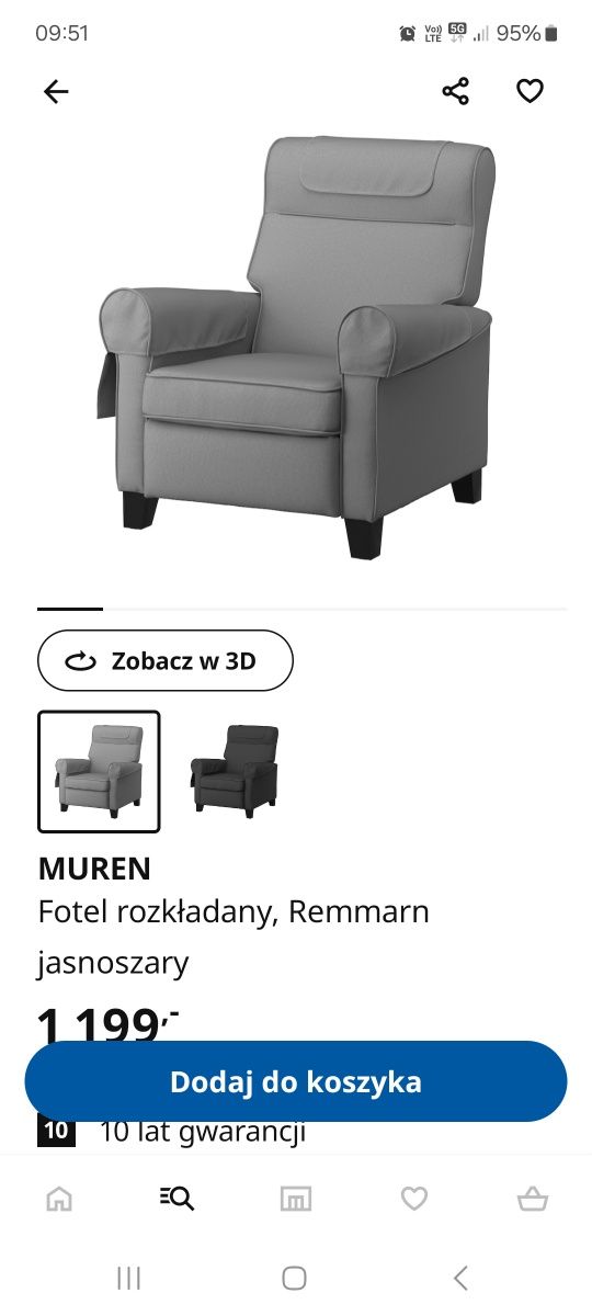 Fotel Ikea stan bardzo dobry