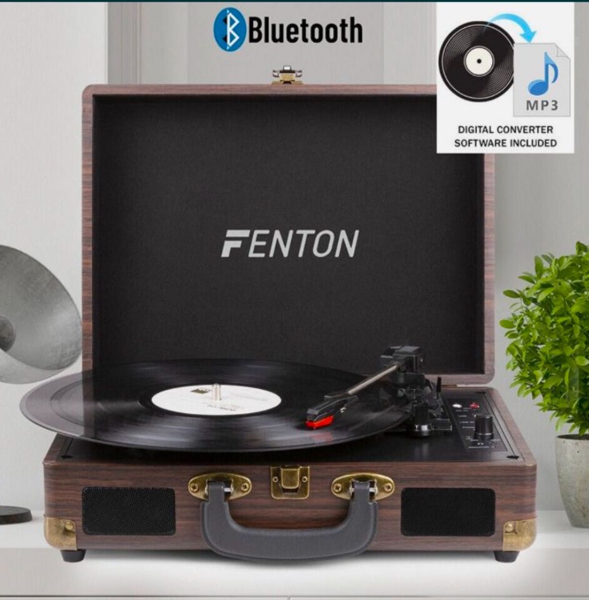 Виниловый проигрыватель Fenton Dark RP115D  + Bluetooth