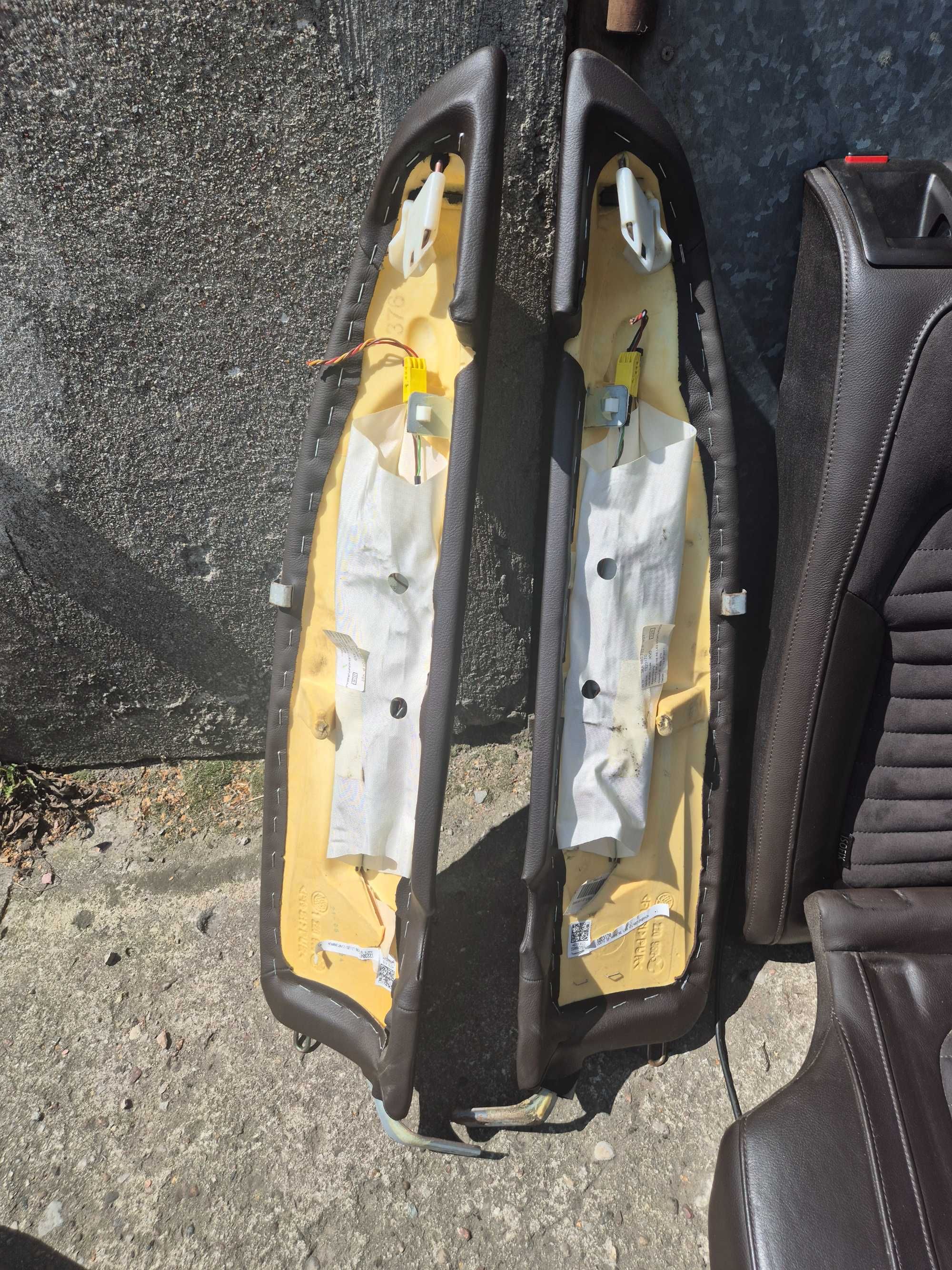 fotele boczki skóra VW PASSAT B7 kombi ALCANTARA brązowe BDB