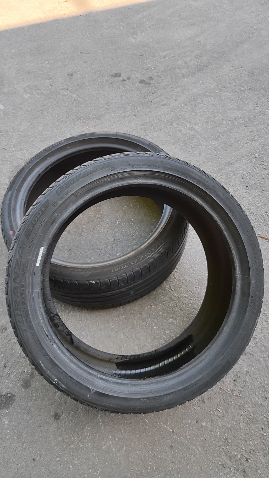 225/40 R-18Y BRIDGESTONE TURANZA T-001 (ПАРА) 17рік