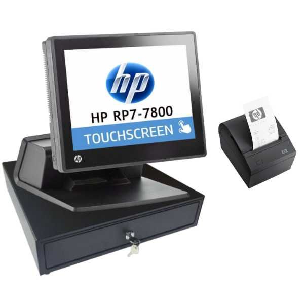 Sistema POS Completo - POS HP RP7 + Impressora + Gaveta