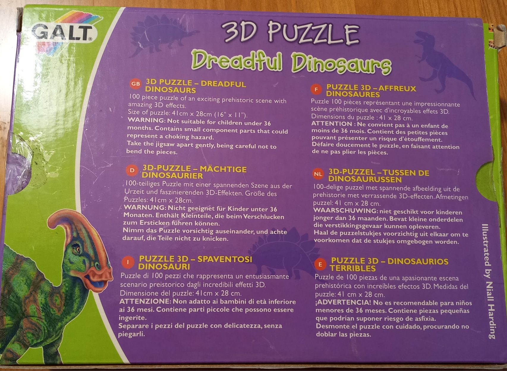 Puzzle 3D de dinossauros - 100 peças