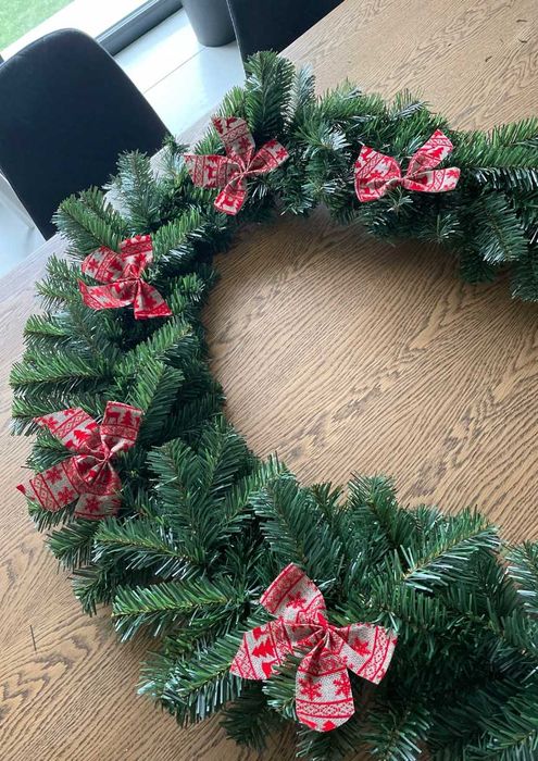 300CM Girlanda Świąteczna Choinkowa Stołowa Zielona Na Okno Schody