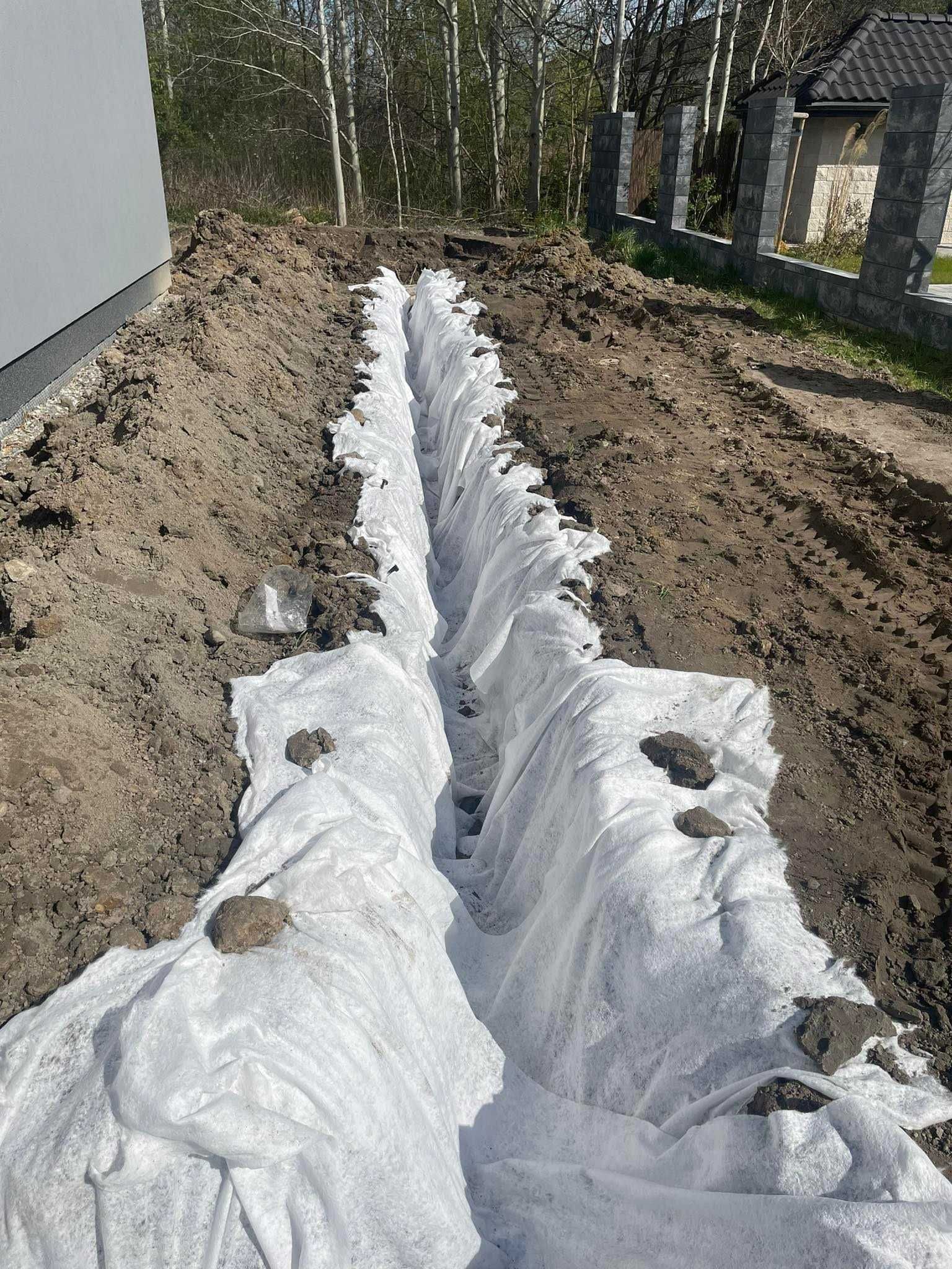 odwodnienie budynków,drenaże, montaż zbiorników/ ogordzenia/brukarstwo