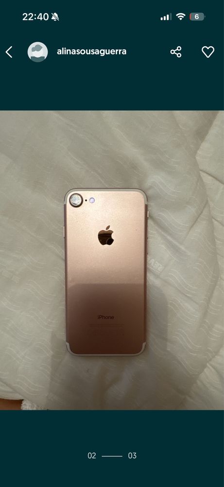 Iphone 7 com 64gb rose gold