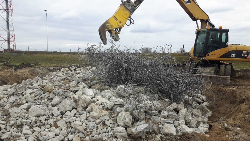 Wynajem kruszarki, wyburzenia, rozbiórki, kruszenie gruzu,