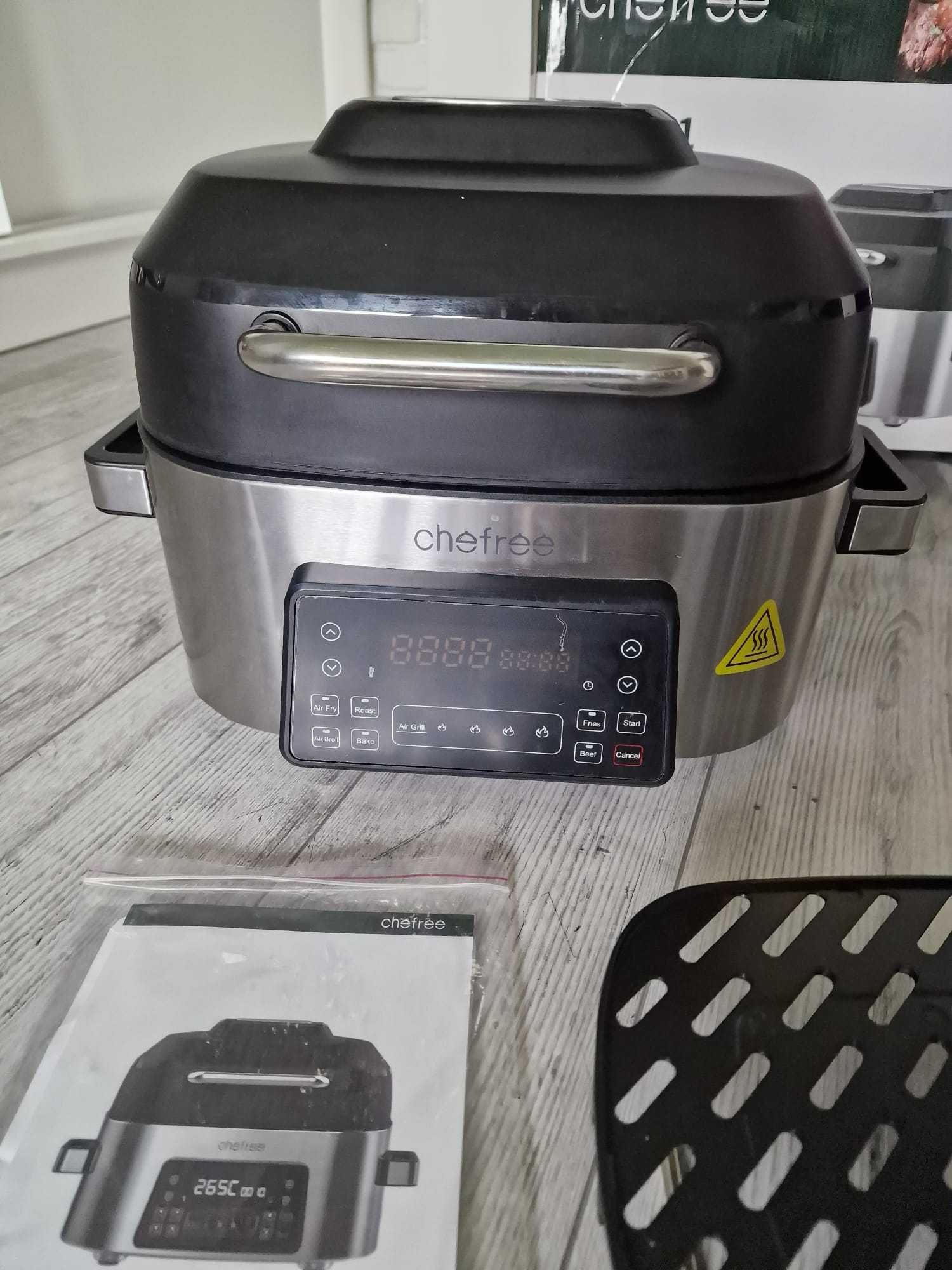 CHEFREE Air Fryer 6L, ekran dotykowy LED, frytkownica bez oleju