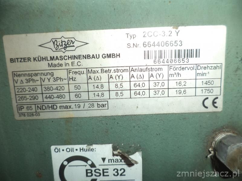 Sprzedam agregat Bitzer z chłodnicą pracował w mroźni