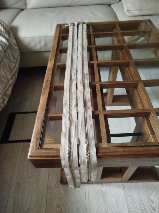 Zamki metalowe do kurtki długie 95+84 cm