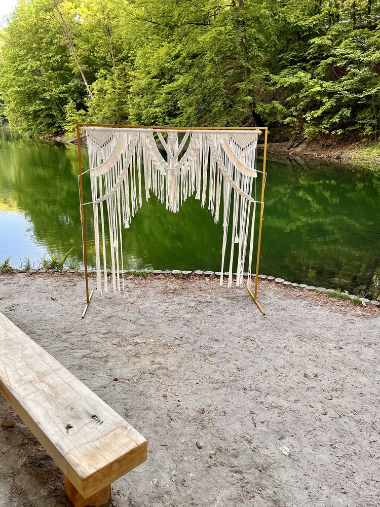 Ścianka ślubna 190cm x 190cm boho makrama