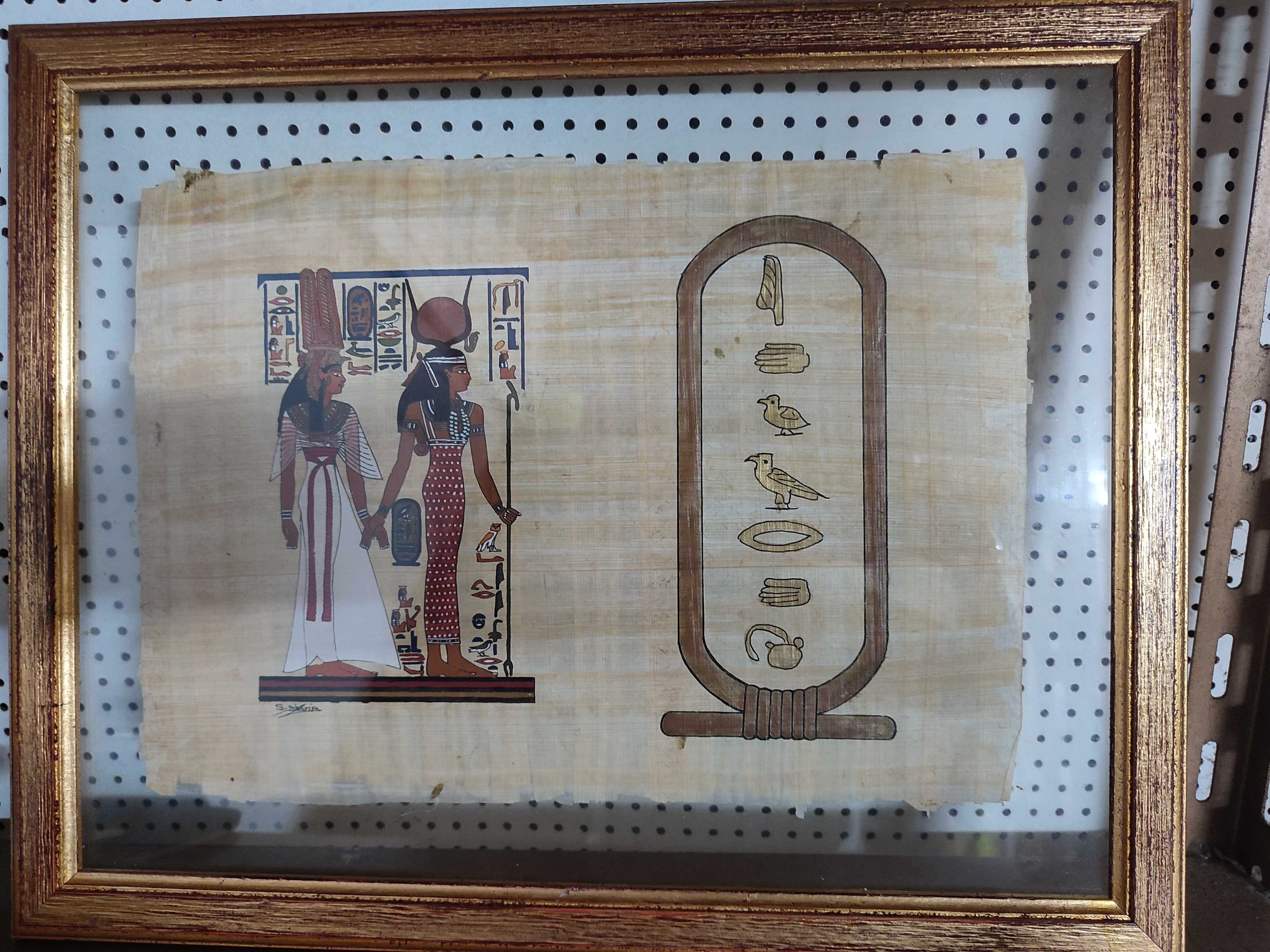 Papiro quadro egípcio Cleópatra nome Eduardo