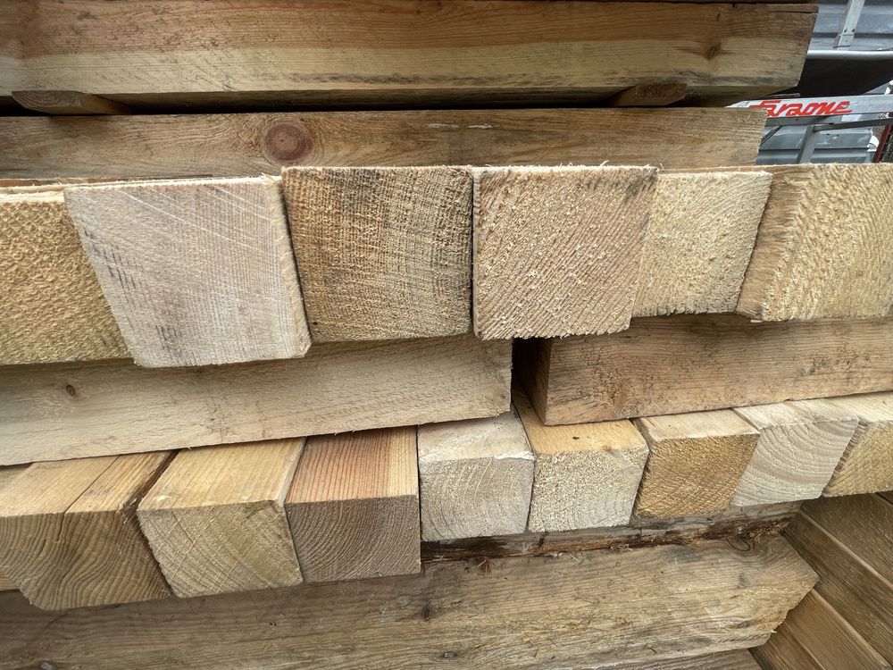 Kołki / Kantówki drewniane, 5,5 x 5,5 x 50 cm - Nowe