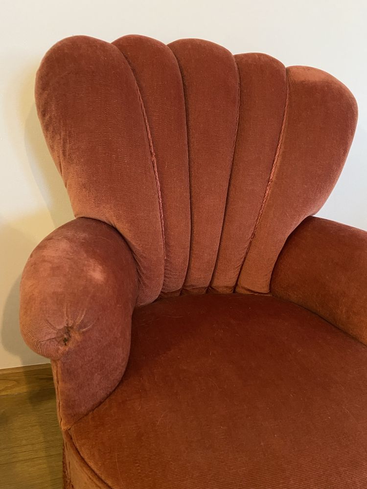 Poltrona vintage em veludo