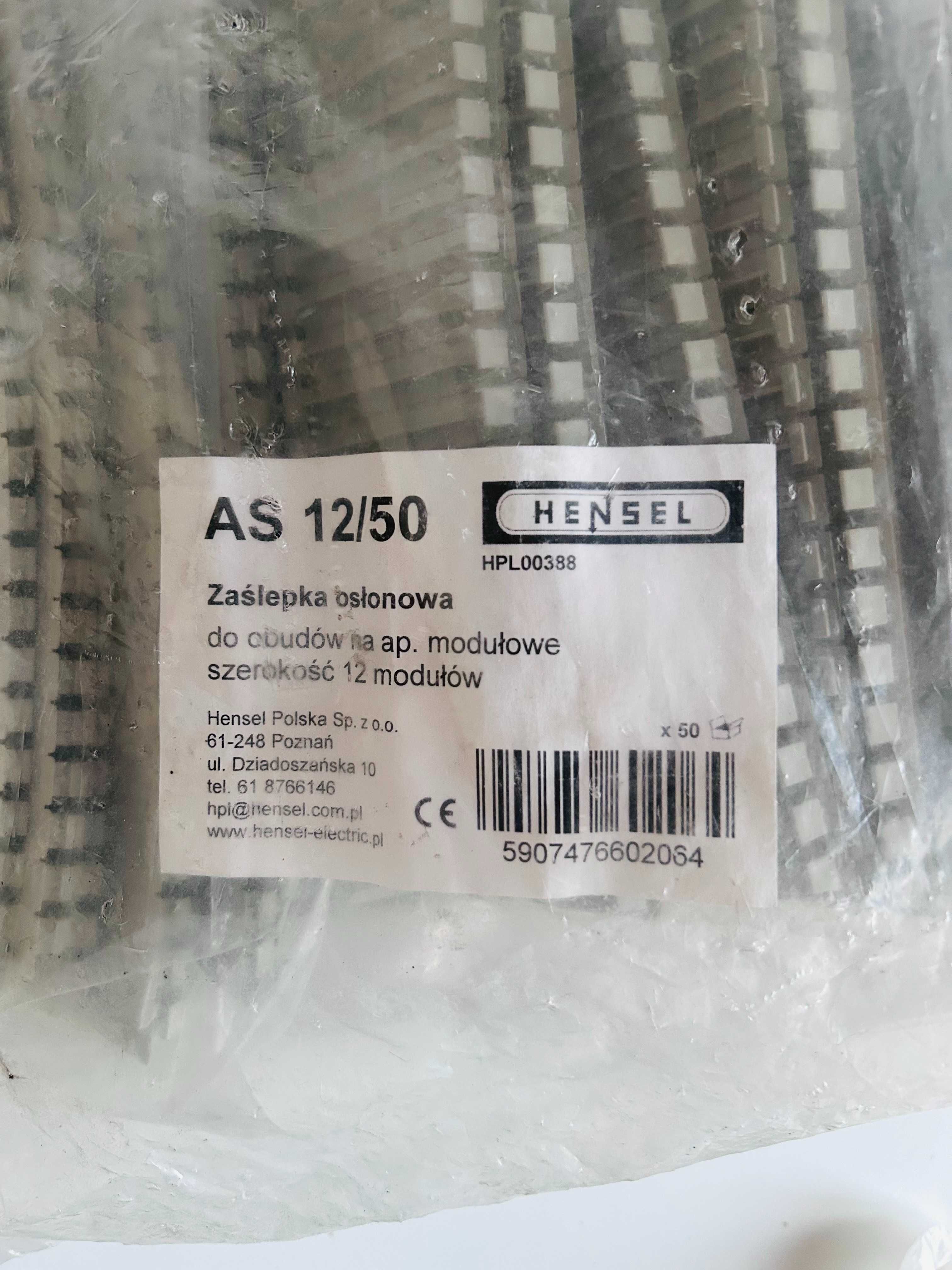 Hensel Zaślepka osłonowa 12 modułow szara AS 12/50 opakowanie 50 sztuk