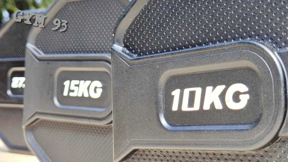 Zestaw hantli PREMIUM w PU do 30 kg co 2,5 kg 8-śmiokąt