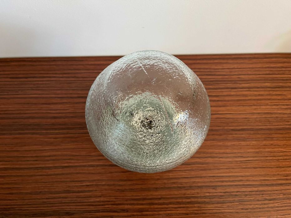 Szklany kinkiet/ plafon na ceramicznej podstawie