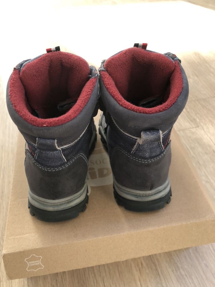 Kozaki skórzane buty zimowe Lasocki R22