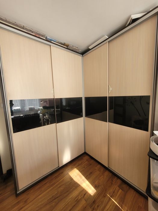 Szafa garderoba narożna 220/200/250 przesuwne drzwi