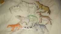 игрушки пластик животные фигурки 9шт набор слон зебра лошадь тигр