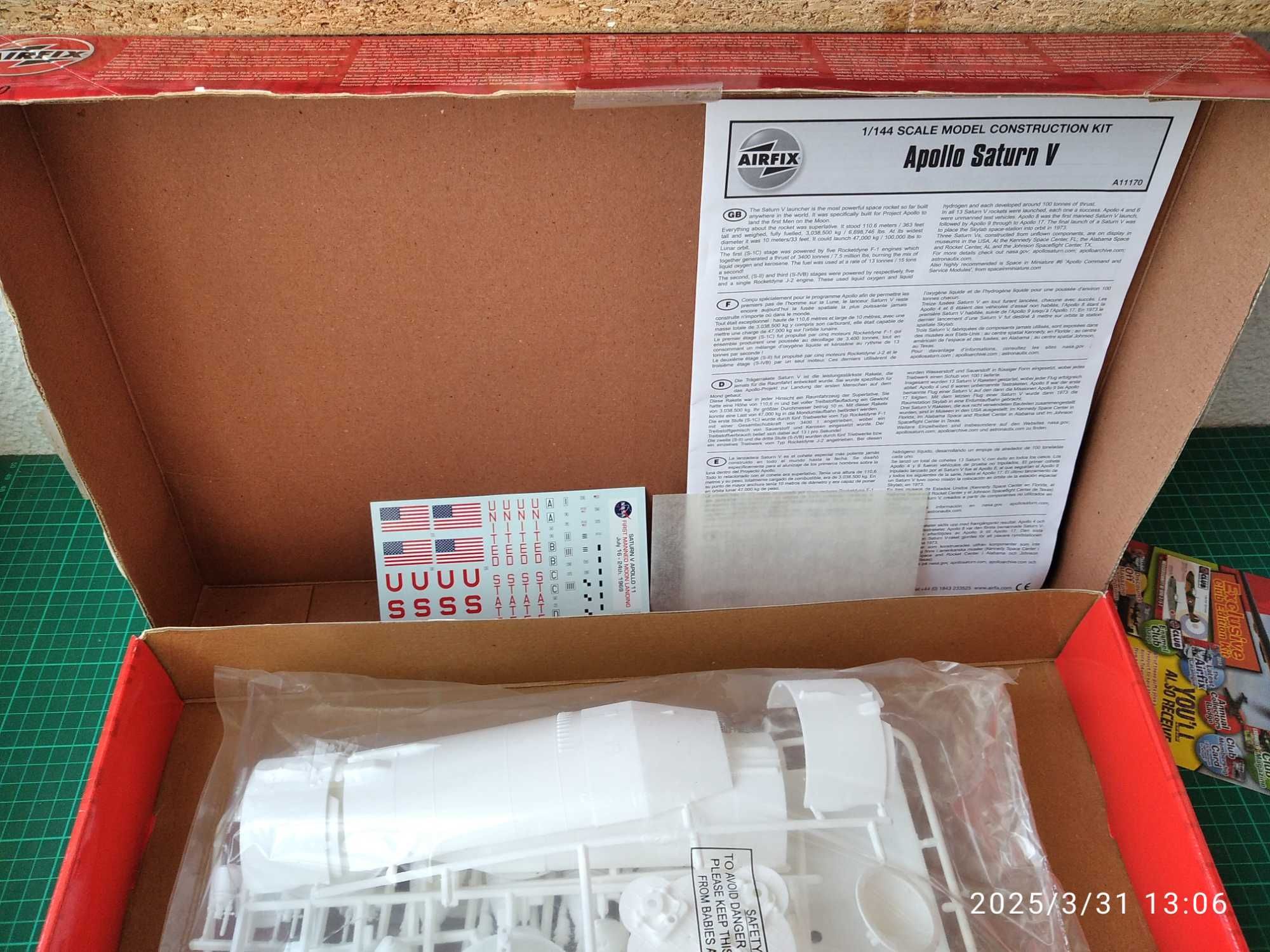 Airfix Apollo Saturn V "40th Anniversary 1969 to 2009" 1/144