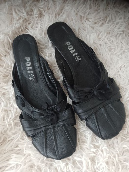 Капці, шльопанці жіночі, шкіряні, 37 р.