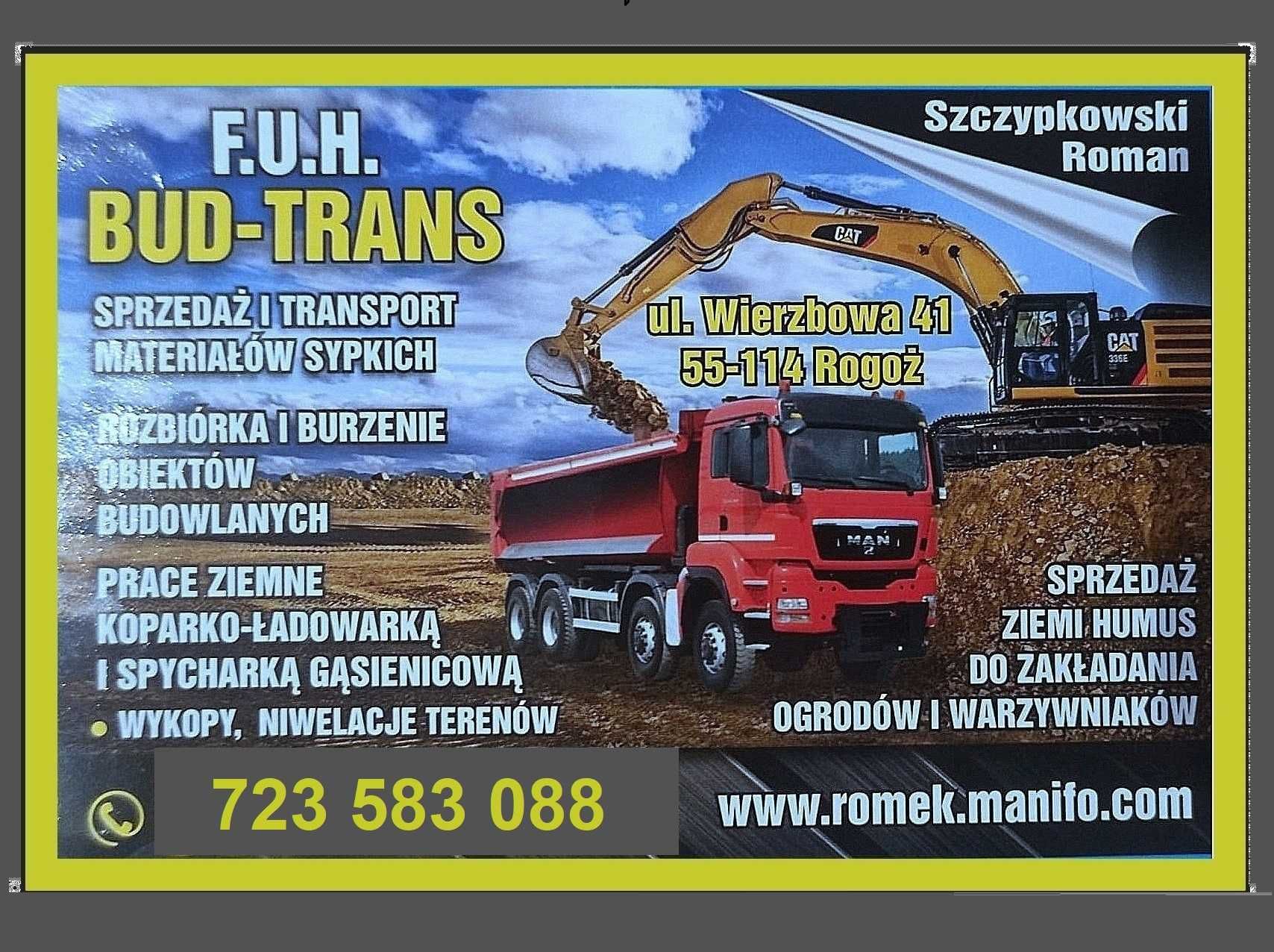 Usługi koparko-ładowarką CAT spychaczem gąsienicowym Wrocław Trzebnica