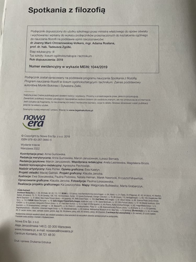 Nowy podręcznik spotkanie z filozofią