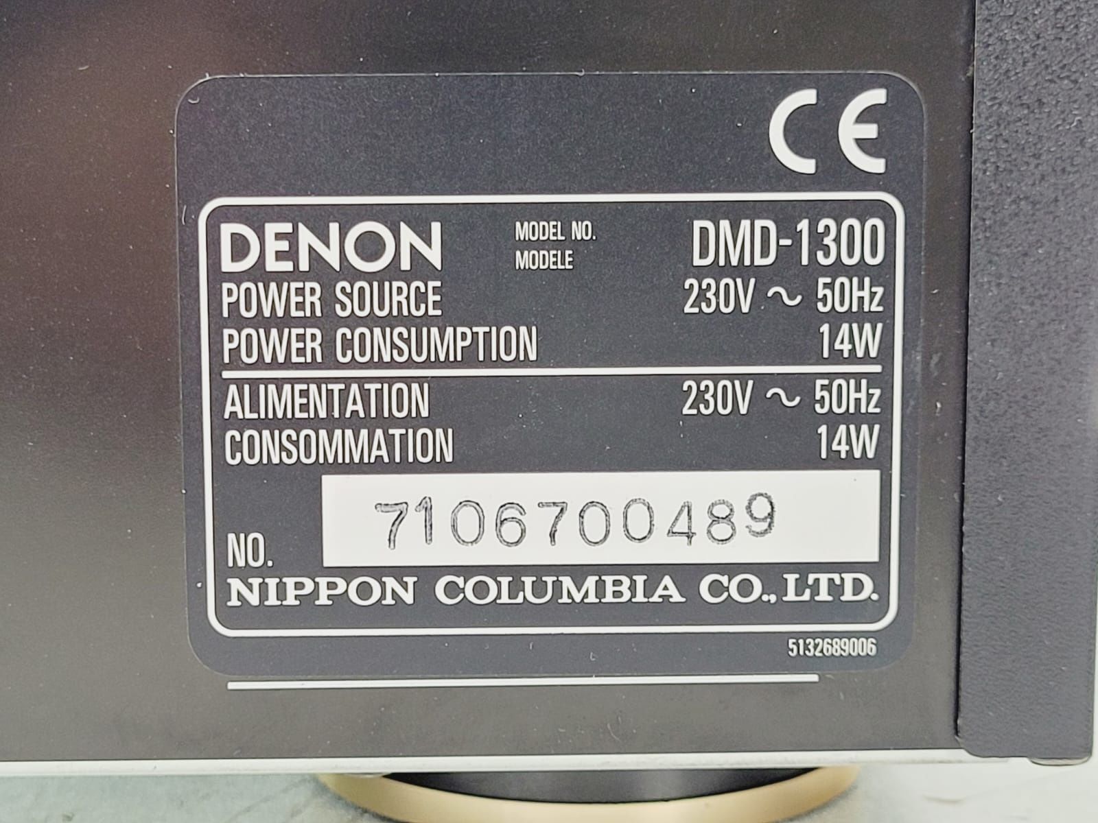 Denon DMD 1300 Minidisc Md nagrywarka odtwarzacz