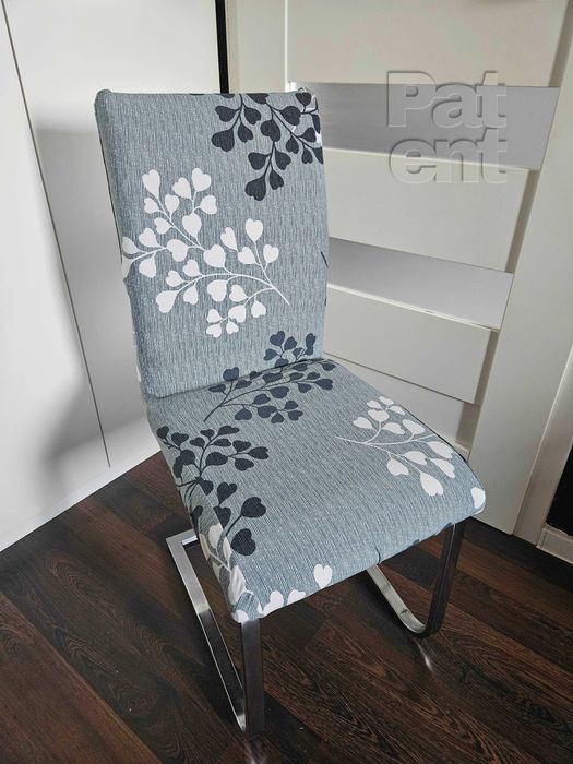 Pokrowce na krzesła elastyczne 4 sztuki wzorki komplet