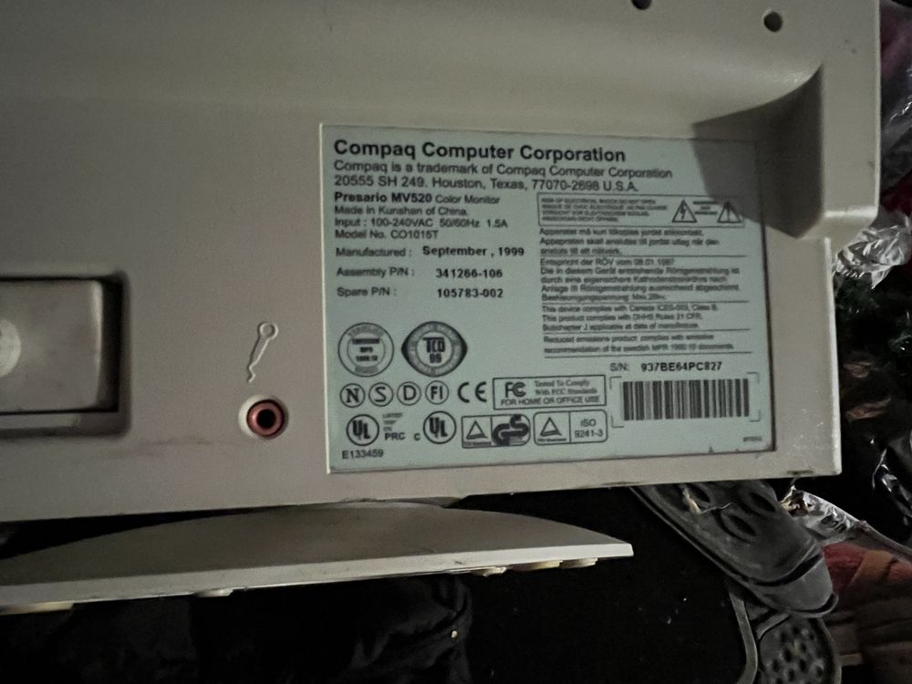 Monitor de computador Compaq