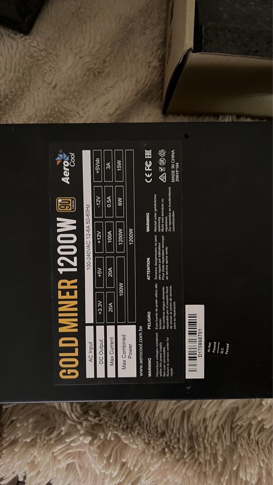 Блок живлення Aerocool Gold Miner 1200W