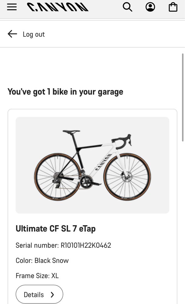 Canyon CF SL etap 2023 com potenciometro